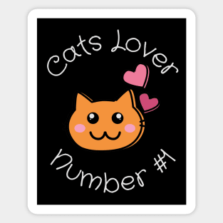 Cats Lover Number #1 Sticker